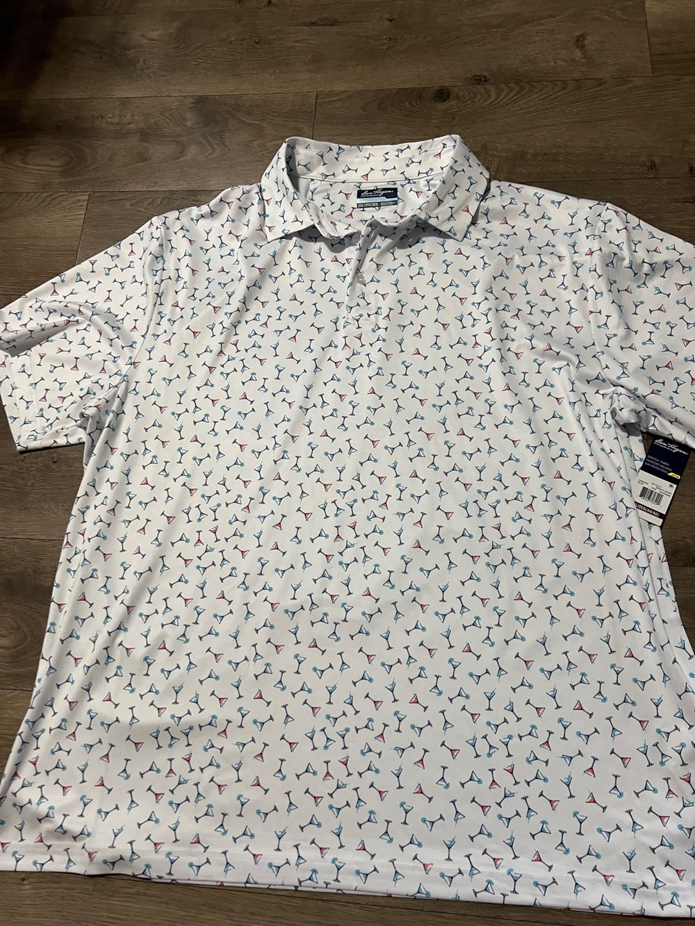 Ben Hogan Performance Martini Print Polo Shirt Size 2XL New